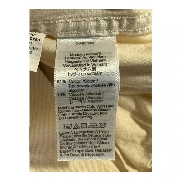 NEW Madewell Women’s Size 6 (28) Pull-On Paperbag Shorts: Garment-Dyed Cream NWT - Picture 6 of 7